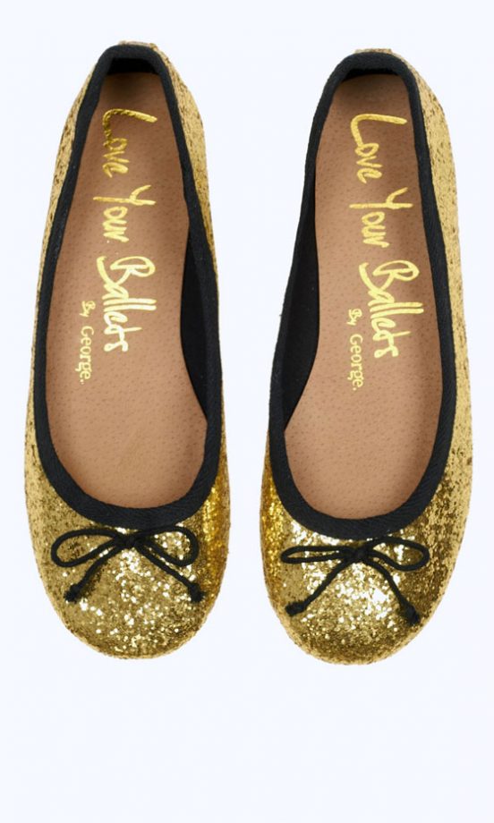 George AW12 Glitter Ballet Pumps, £7