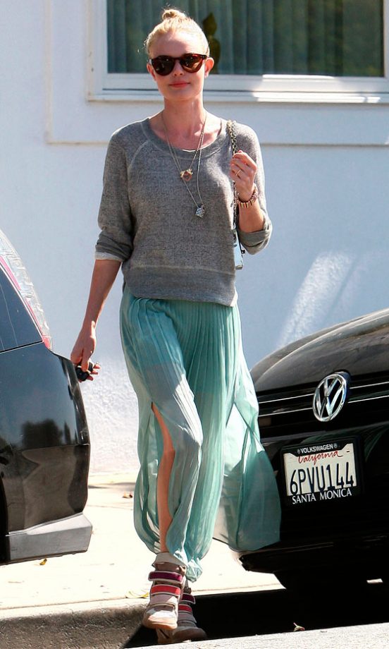 Kate Bowsworth Paired Her Sweatshirt With A Floaty Maxi Skirt, We Love The Clash! 2012