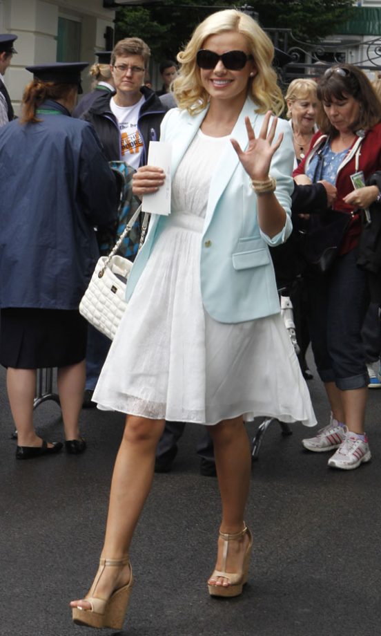Katherine Jenkins At Wimbledon Tennis Championships, 2012