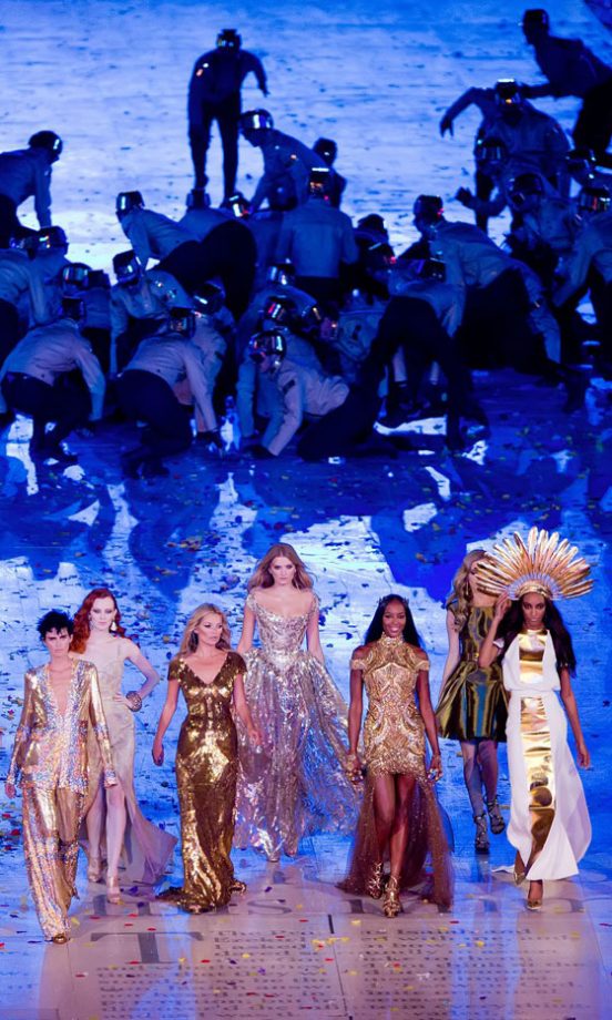 Lily Cole, Stella Tennant, Karen Elson, Kate Moss And Naomi Campbell At The Olympic Closing Ceremony, 2012