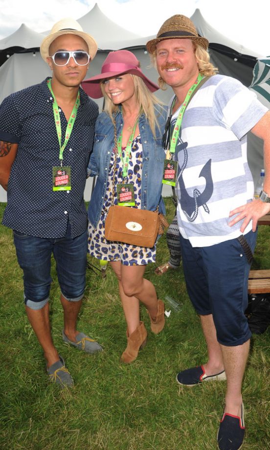 Emma Bunton And Jade Jones With Keith Lemon At V Festival, 2012