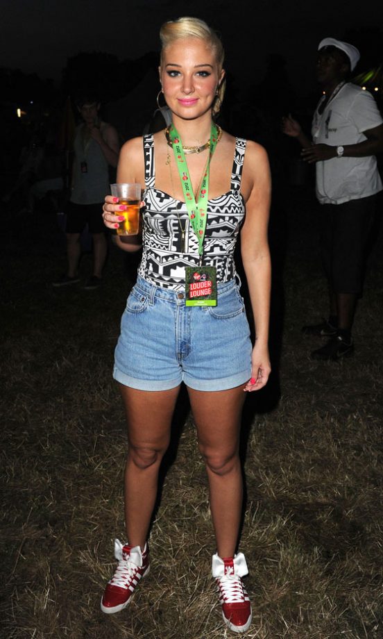 Tulisa Contostavlos At V Festival, 2012