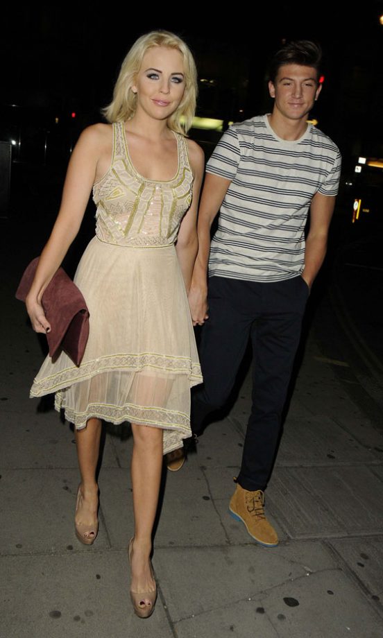 Lydia Bright And Tom Kilby At The TOWIE Wrap Party, 2012
