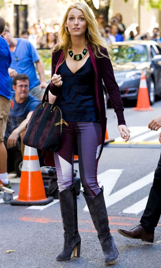 Blake Lively Filming Gossip Girl In New York, 2012