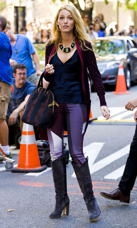 Blake Lively Filiming Gossip Girl In New York, 2012