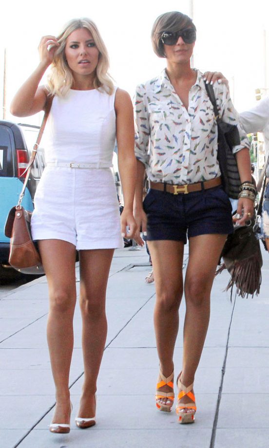 Frankie Sandford And Mollie King From The Saturdays Out In LA, 2012