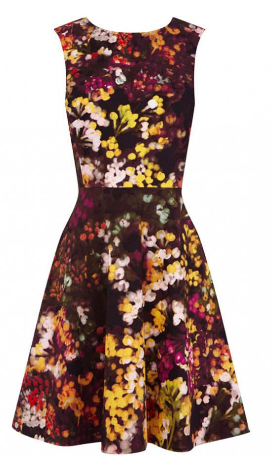 Karen Millen Blossom Print Skater Dress, £140