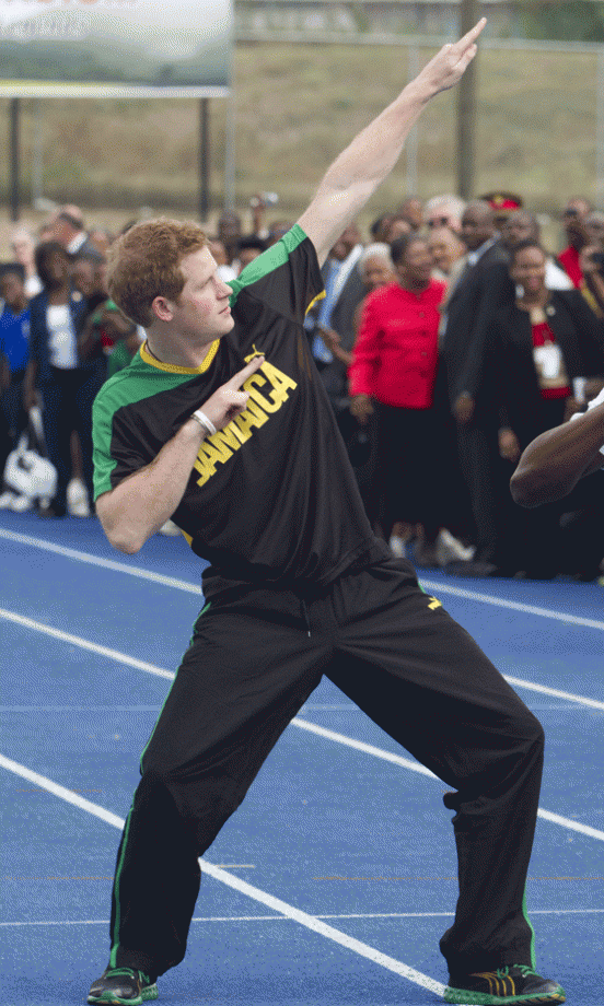Prince Harry Does The Lightning Bolt