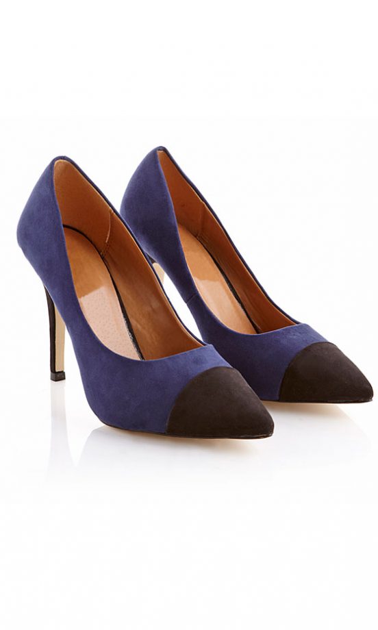 Fashion Union Navy Toe Cap Heels, £25