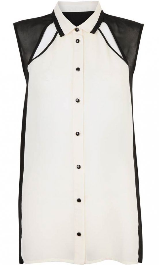 Primark AW12 Monochrome Cut Out Shirt