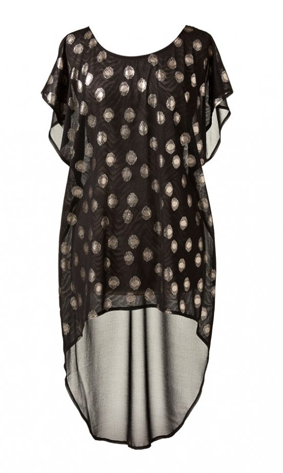Primark Gold Spot Lace Front Top, £12