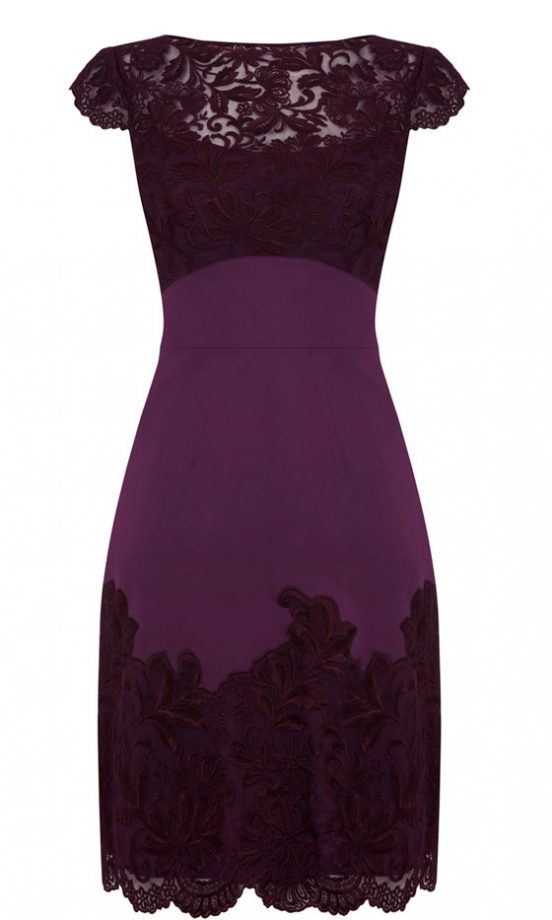 Karen Millen Purple Lace Dress, £190