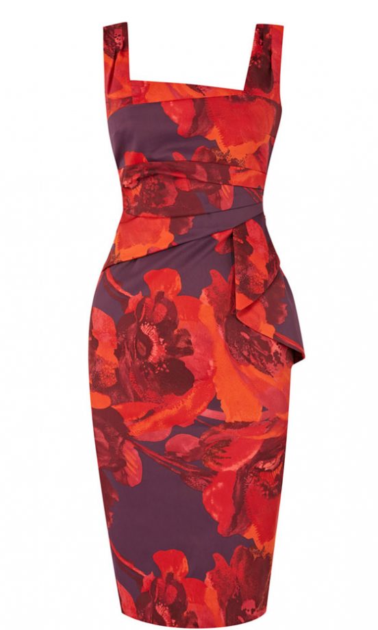 Karen Millen Red Floral Print Dress, £160