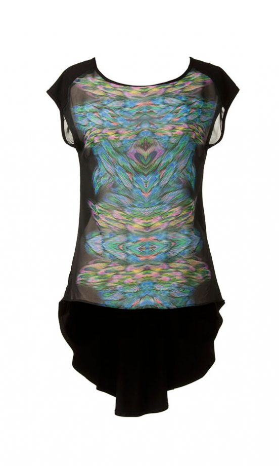 Primark Mirrored Feather Chiffon Front T-Shirt, £12