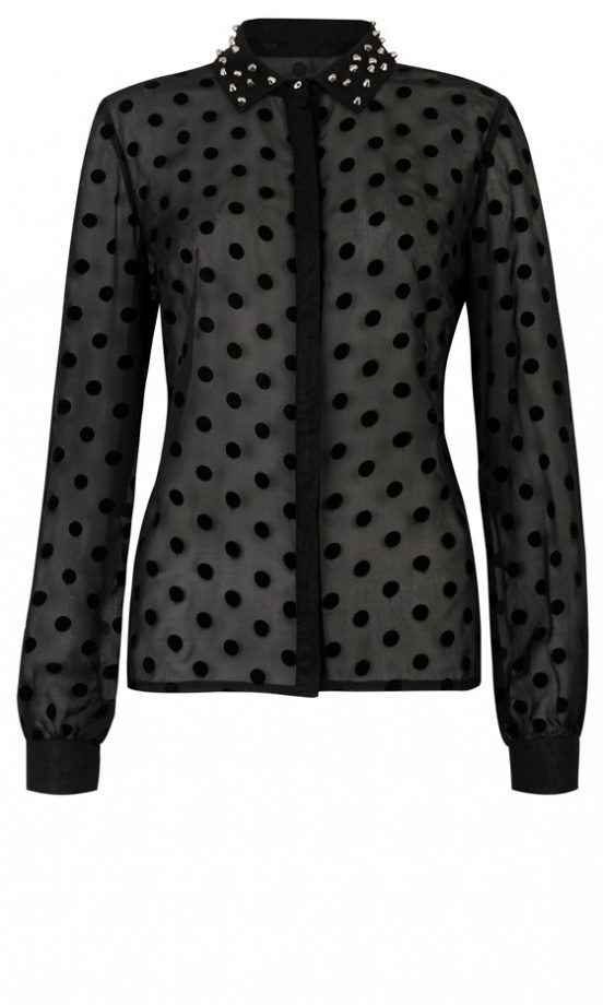Primark AW12 Studded Collar Polka Dot Shirt, £12