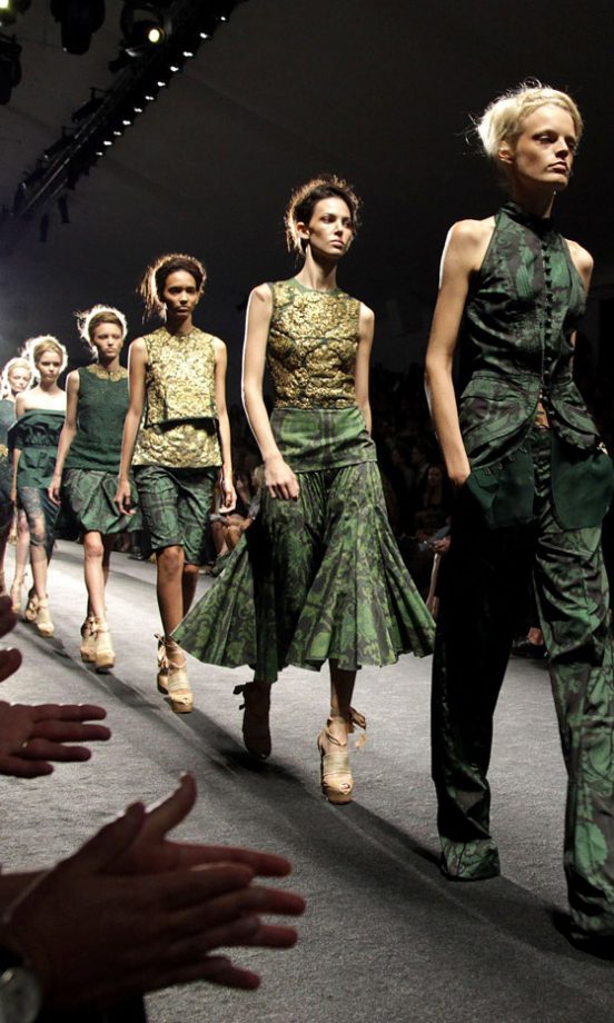Models At The Vera Wang SS13 Show At New York Fashion Week, 2012