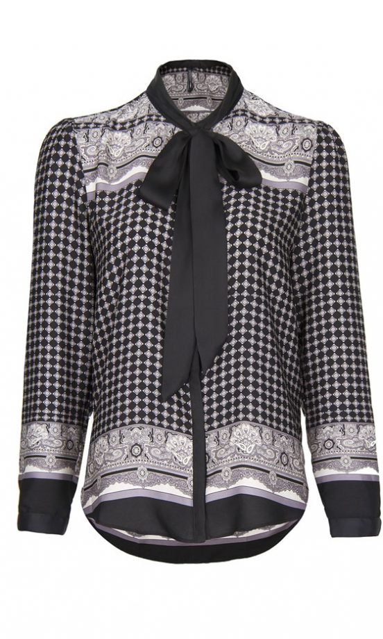Mango Paisley Pussy Bow Blouse, £34.99