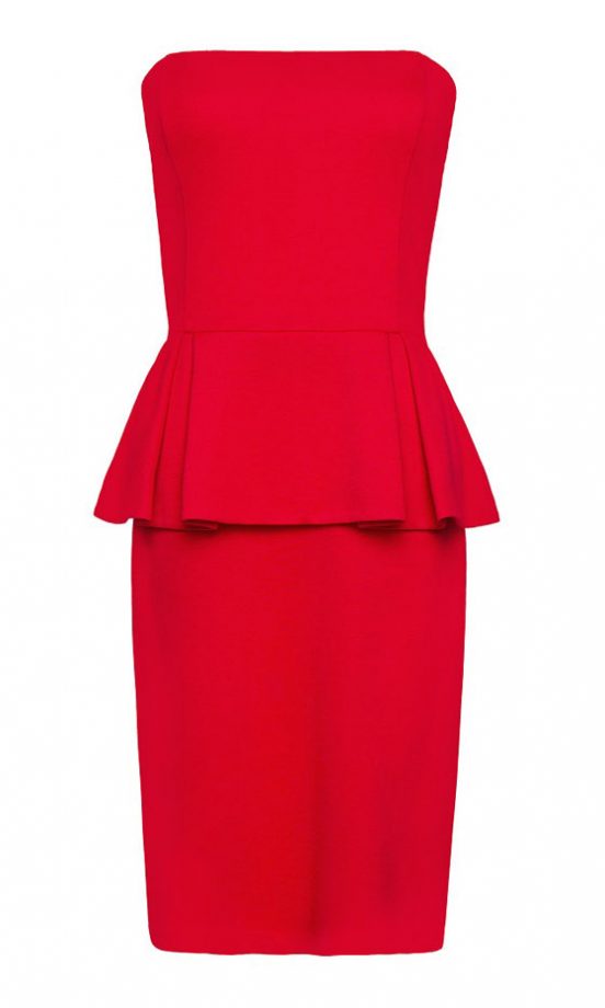 Mango Red Peplum Dress, £22.99