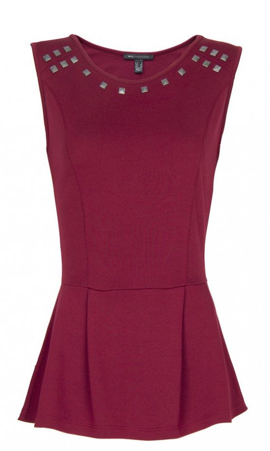 Mango Studded Peplum Top, £34.99