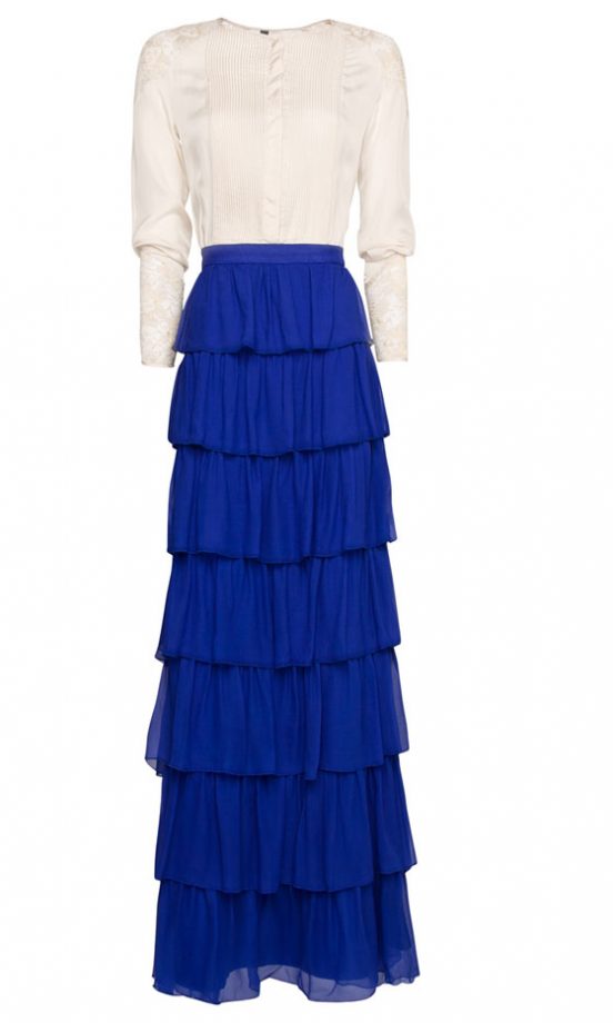 Mango Silk Ruffle Long Dress, £169.99