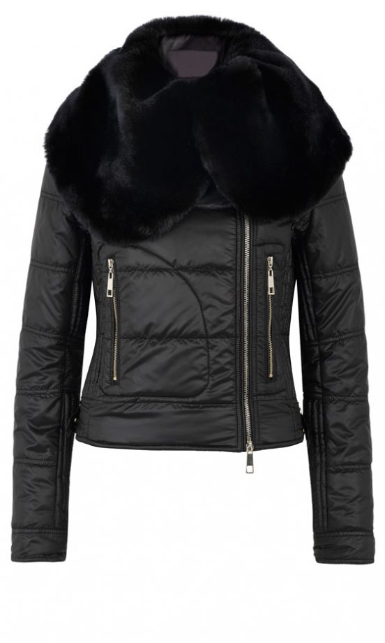 Primark Quilt Cropped Fur Collar Jacket, £26