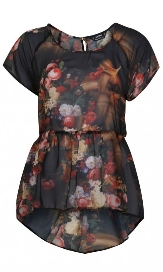 Miss Selfridge Floral Peplum Top, £28