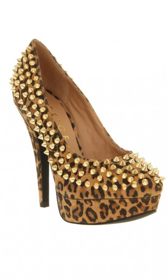 Office Leopard Studded Heels, £85