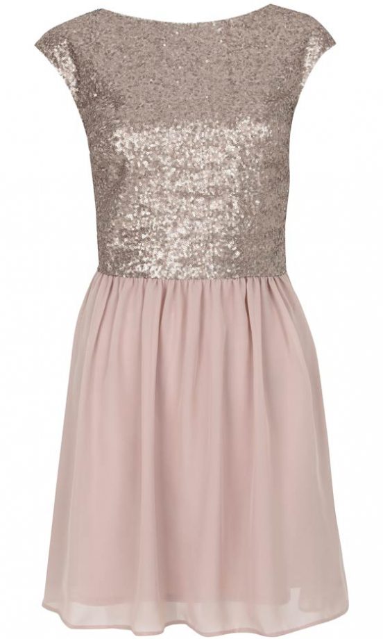 Primark AW12 Gold Sequin And Pink Dress
