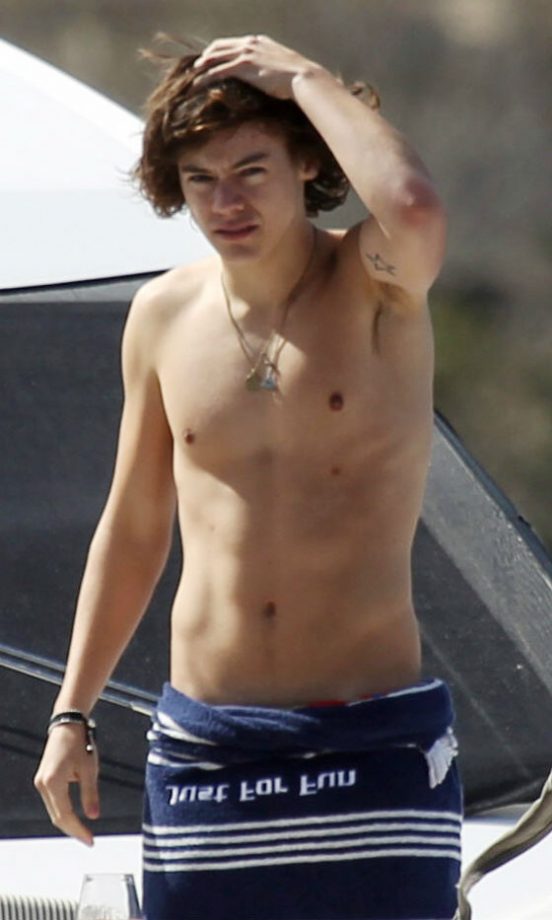 One Direction: Shirtless Harry Styles