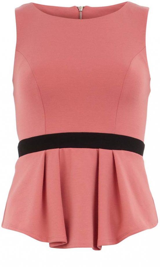 Dorothy Perkins Pink Peplum Top, £24