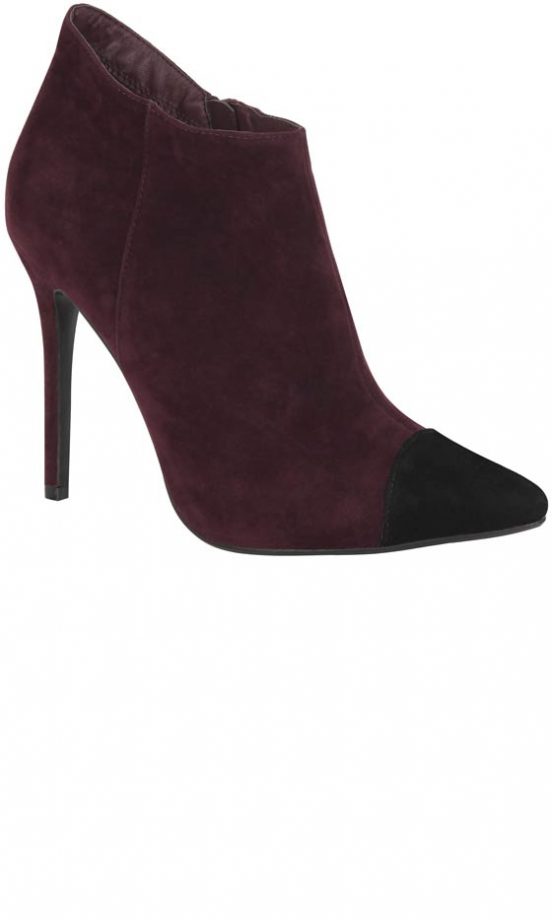 Primark AW12 Pointy Burgundy Toe Capped Ankle Boots, £15