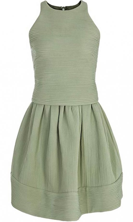 Reiss Green Ribbed Dress, £179