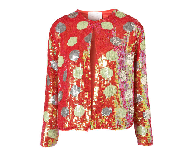 High street fashion shop Topshop's polka dot sequin jacket by Louise is our hot fashion buy of the day