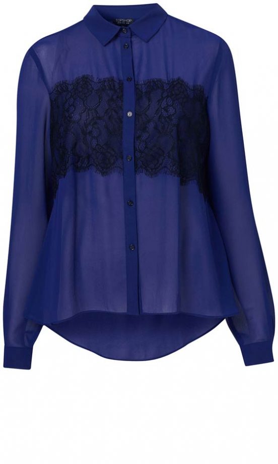Topshop Lace Applique Shirt, £38