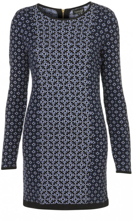 Topshop Tile Knitted Jacqueard Dress, £45
