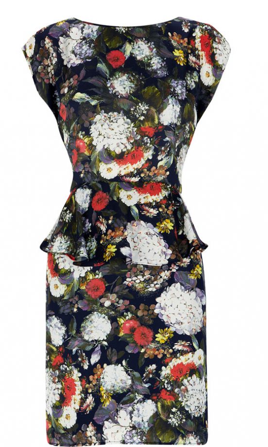 Warehouse Floral Peplum Dress, £55
