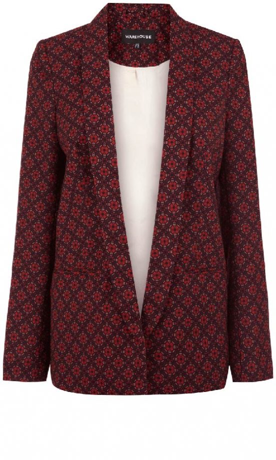 Warehouse Tile Print Blazer, £70