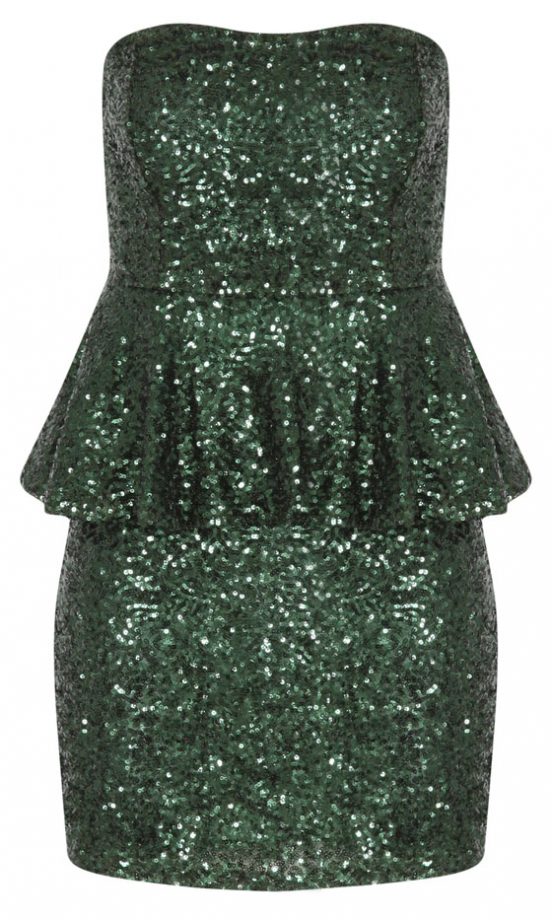 Missguided Sequin Peplum Dress, £38.99