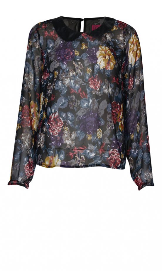Boohoo Sheer Floral Blouse, £20