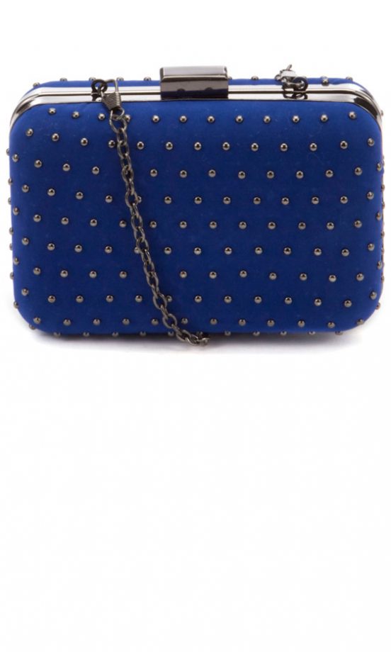 New Look Blue Studded Box Clutch, £14.99