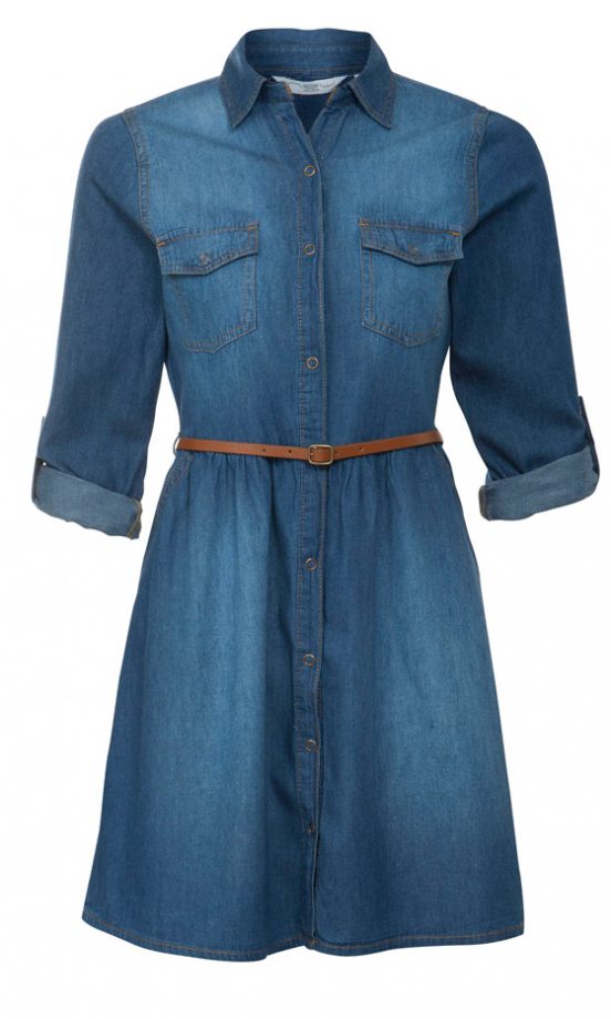 New Look Belted Denim Shirt Dress, £24.99