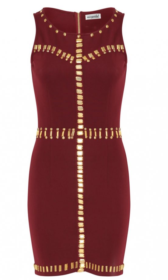 Missguided Stud Trim Bodycon Dress, £29.99