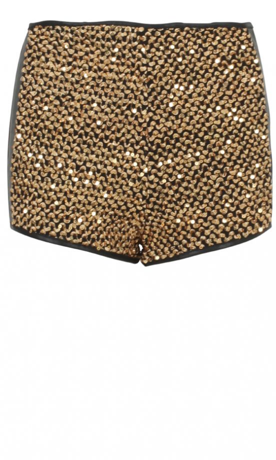 Missguided Rosalva Gold Sequin Hotpants, £22.99
