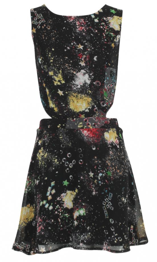 Missguided Cut Out Galaxy Dress, £22.99
