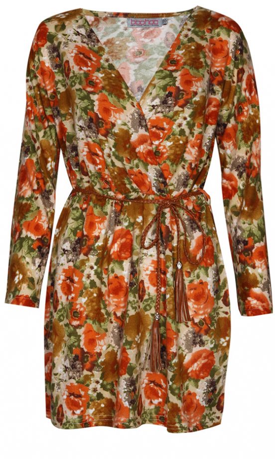Boohoo Floral Wrap Dress, £18