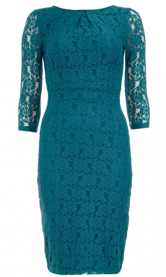 Dorothy Perkins Teal Lace Dress, £35