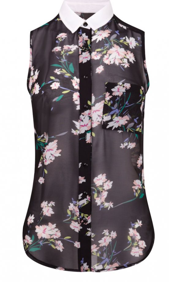 Fashion Union Black Floral Blouse, £18