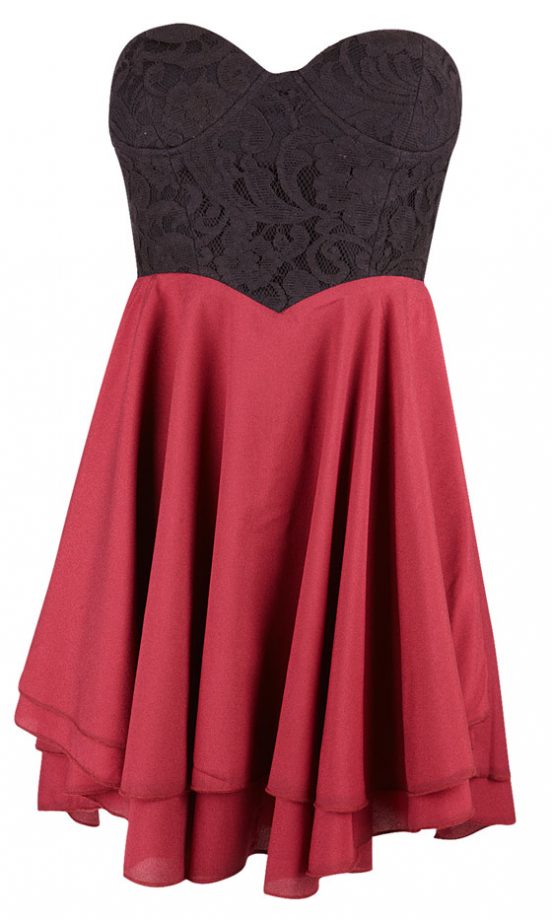 Fashion Union Plum Bustier Dress, £25