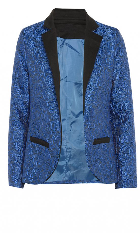 Fashion Union Blue Jacquard Jacket, £35