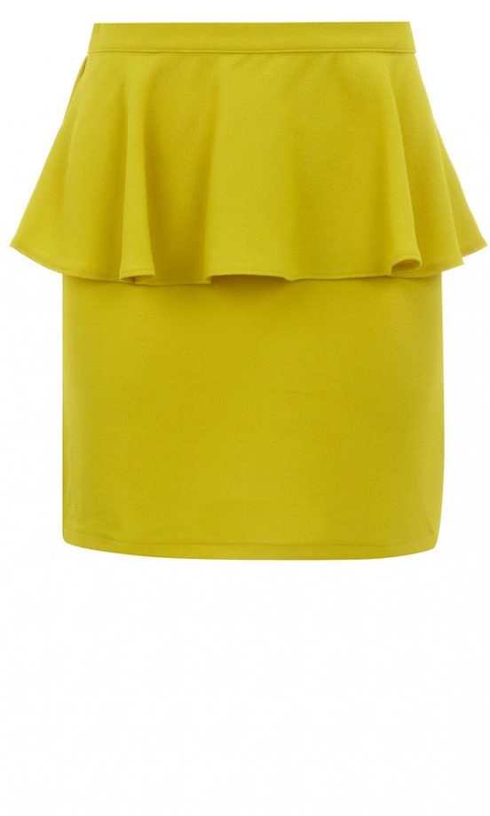 Glamorous Yellow Peplum Skirt, £12.50